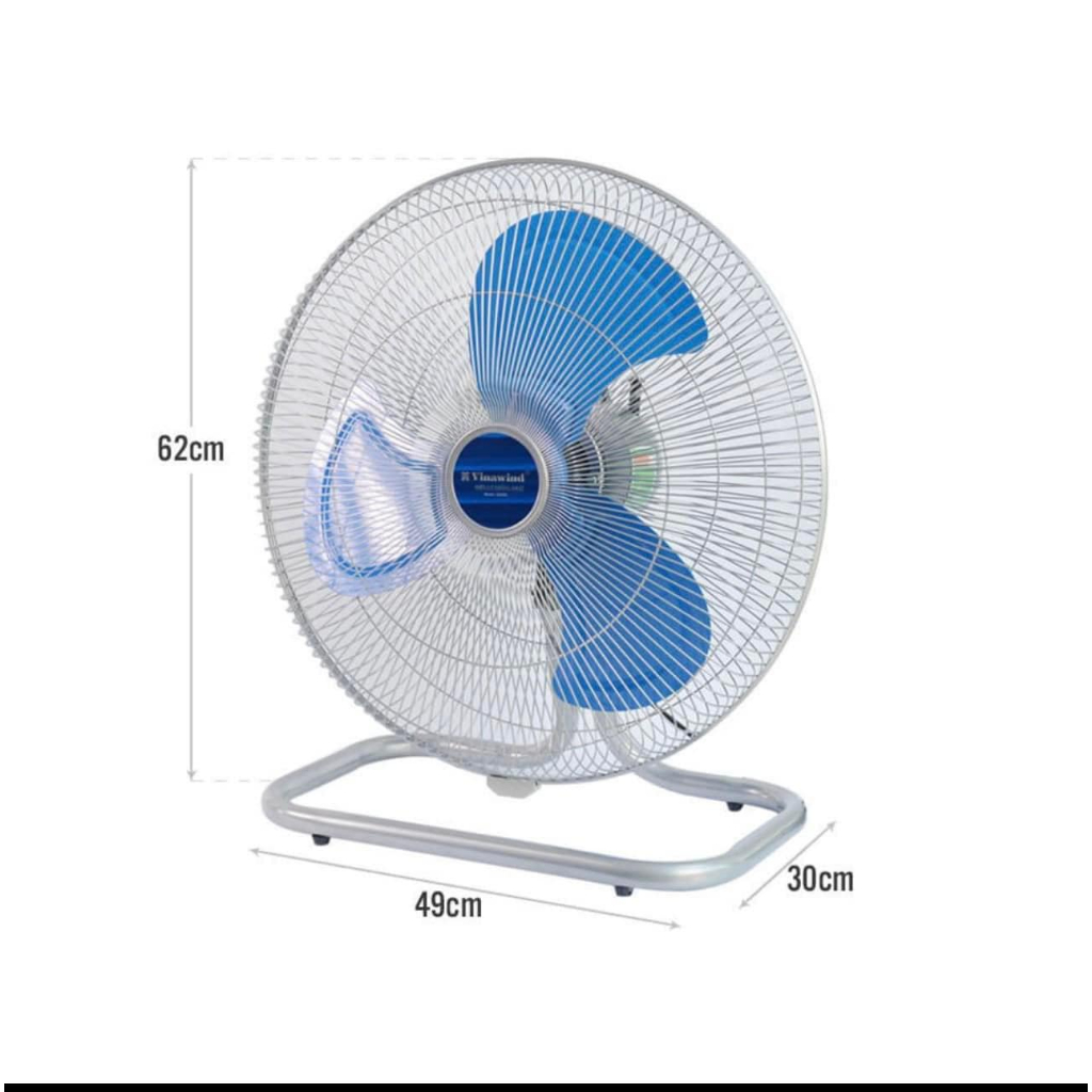 Quạt Sàn, Quạt Chân Quỳ Công Nghiệp VINAWIND QS500 / Sải Cánh Sắt 500mm / Công Suất 150W / Chân Đế C