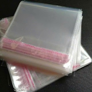 300 Túi OPP dán miệng, Túi bóng kính trong suốt có keo dán sẵn đóng hàng quần áo, quần chip