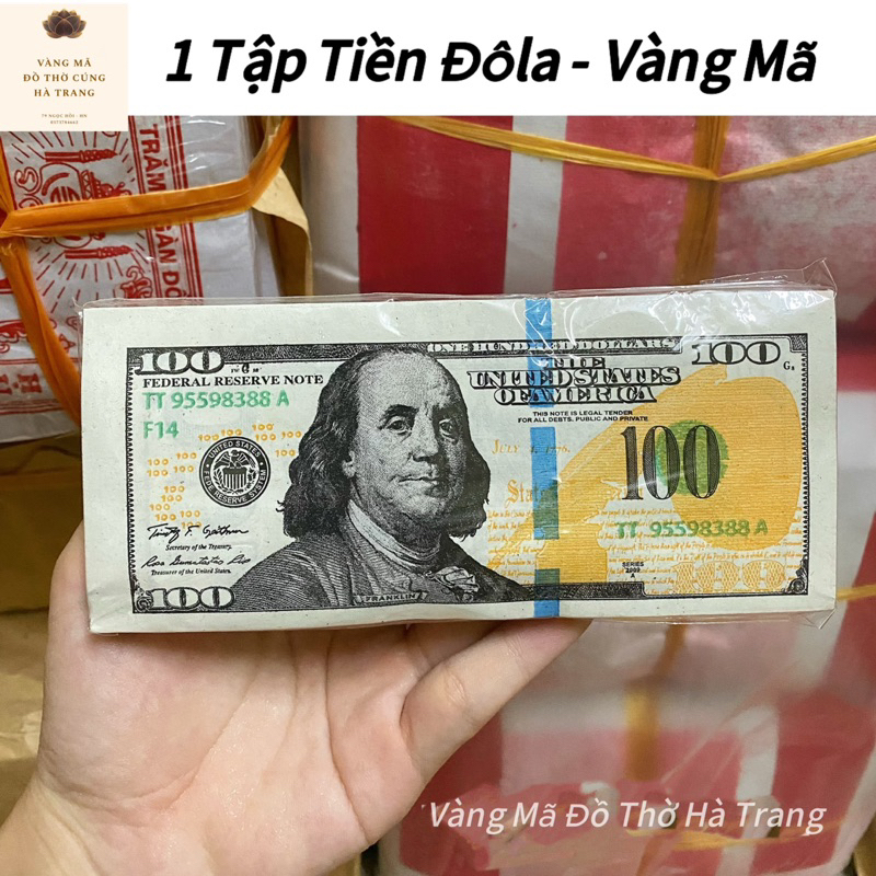 Tiền Đô 100 Âm Phủ Hàng Loại Đẹp - Vàng Mã Đô La 100