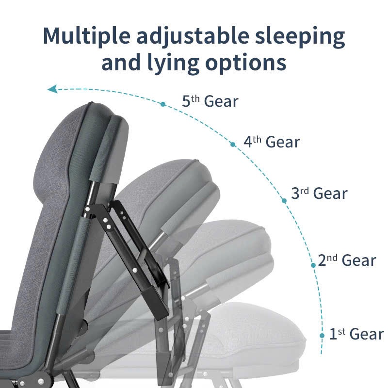 Ghế gấp gọn ngủ trưa cho dân văn phòng, bệnh viện, cắm trại tiện lợi chắc chắn kèm đệm thoải mái | BigBuy360 - bigbuy360.vn