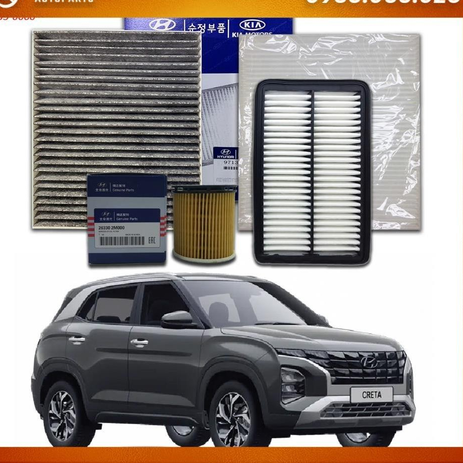 [ Hyundai Creta ] Lọc điều Hòa - Lọc gió động cơ - Lọc dầu nhớt xe Hyundai Creta