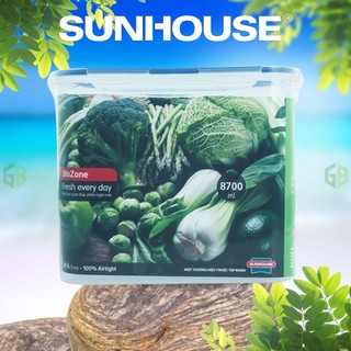 Hộp bảo quản thực phẩm ngăn mát 8700ml sunhouse biozone kb-co8700p