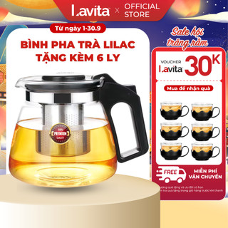  Bình pha trà thuỷ tinh LILAC chịu được nhiệt tốt ,thiết kế sang trọng l 900ml