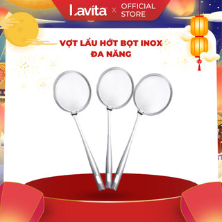 Vợt lẩu inox cán dài, vợt lọc cặn, lọc dầu ăn nhiều kích cỡ