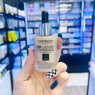 Kem Nền Kiềm Dầu, Che Phủ Tự Nhiên Catrice HD Liquid Coverage Foundation 30ml