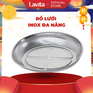 Rỗ lưới đa năng, tiện lợi Lavita bằng inox dày,chống gỉ,kiểu dáng đẹp mắt, đựng rau, hoa quả - nhiều size