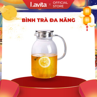 Bình đựng nước, pha trà thuỷ tinh kiểu dáng sang trọng, thiết kế đẹp mắt và tiện dụng tuỳ chọn dung tích