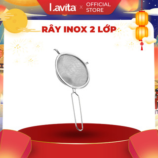 Rây inox cao cấp 2 lớp Cherry lọc bột, rây cháo, lọc trà cafe