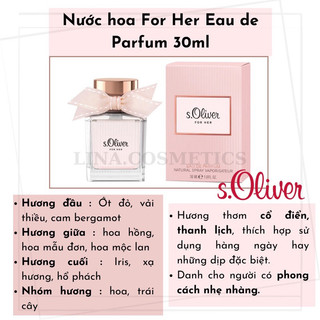 [Hàng Đức-Sẵn] NƯỚC HOA s.OLIVER-La Rive bản Dupe hàng chuẩn🌸