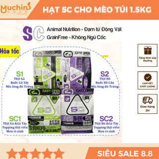  Hạt SC Topping Cho Mèo Mọi Lứa Tuổi Túi 1,5Kg Protein 42% Không Độn Ngũ Cốc - Thức Ăn Cho Mèo SC Giúp Tăng Cân