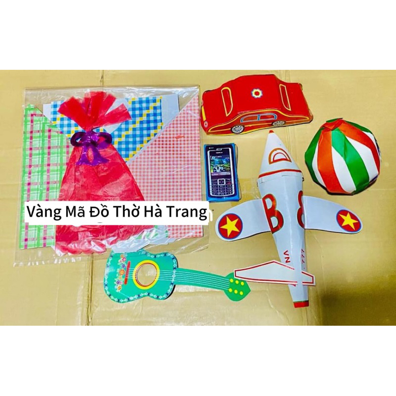 Quần Áo giấy Sơ Sinh Vàng Mã (cô bé đỏ, cậu bé đỏ)