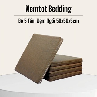 🌠GIÁ SỐC🌠 Bộ 5 Tấm Nệm Ngồi 50x50x5cm Vải Nhập Khẩu Đức, Đệm Lót Ghế, Ngồi Bệt Kiểu Nhật, Uống Trà