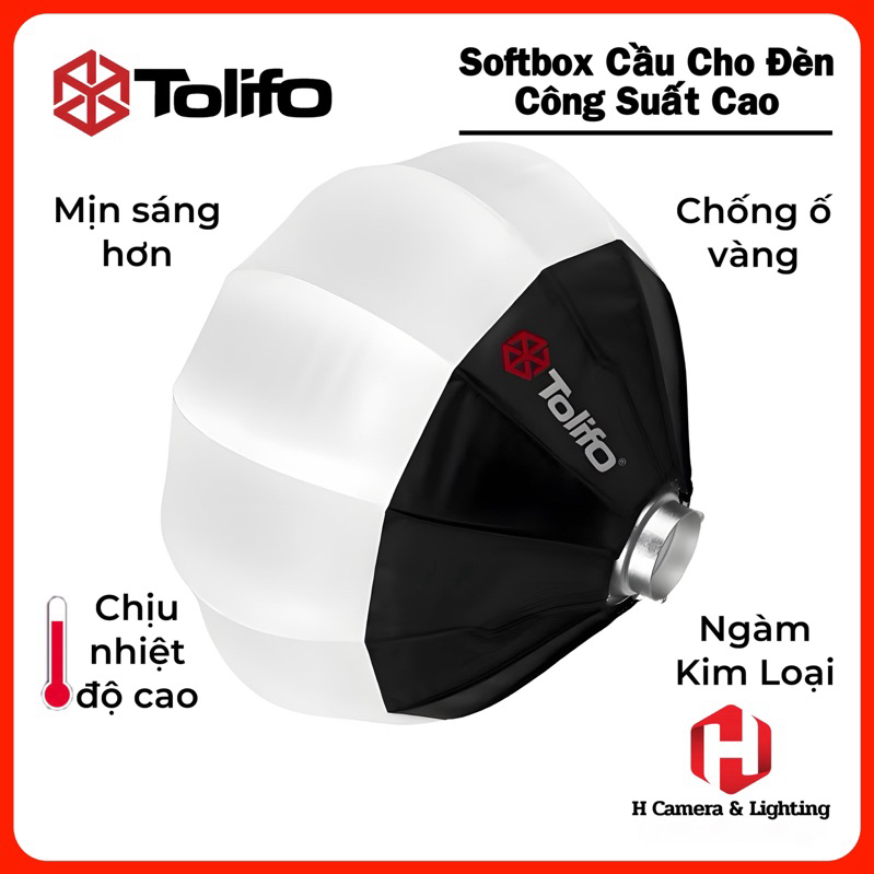 Softbox Cầu, Tản Sáng Hình Cầu Cho Đèn Led Công Suất Cao (Chinaball) Ngàm Bowen Size 65cm Nhiều Loại
