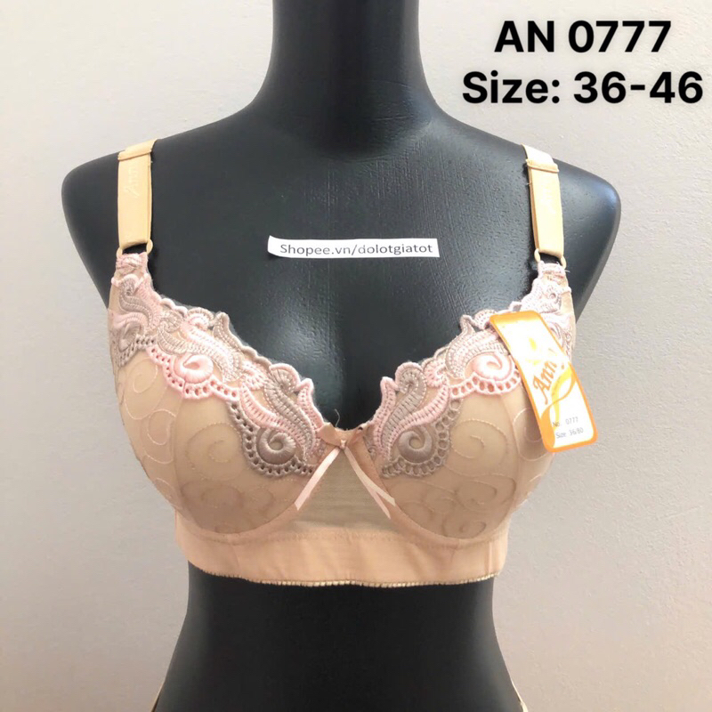 Áo lót nữ bigsize ren nổi, áo ngực bigsize Thái Lan Anny 0777