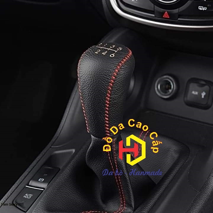 [Isuzu] Bọc da cần số phanh tay xe Isuzu Dmax, MUX 2014-2020 số sàn bằng da bò, bảo hành 12 tháng, n