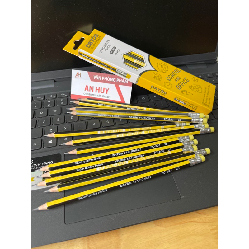 Bút chì gỗ có gôm 2B Batos Pencil PC-B03