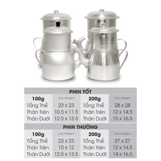 Phin cafe pha cà phê nhôm to cỡ lớn đẹp 1 lạng - 2 lạng đẹp giá siêu rẻ ( dùng pha cho quán hoặc nhà dùng nhiều )