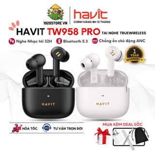 Tai Nghe TWS HAVIT TW958 Pro, Chống Ồn Chủ Động ANC, 2 Khử Ồn ENC, Nghe Nhạc 32H - Chính Hãng BH 12 Tháng