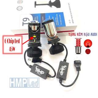 ( Mua Đèn Tặng Hậu  AuDi ) Đèn Led Pha Bi Cầu Mini T9 Pro bản cao cấp 2025 chân H4 Bảo Hành 12 tháng