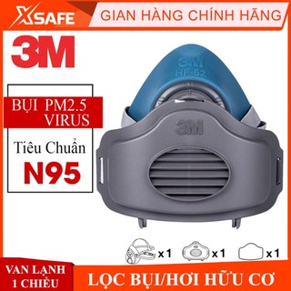 Mặt nạ phòng độc 3m hf52-3744k-3700 - bộ mặt nạ chống bụi, khói, hơi khí hàn - chính hãng 3m