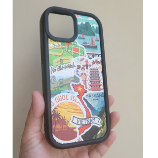 Miếng lót ốp lưng, ốp lưng iphone dán stickers chủ đề du lịch và phong cảnh Việt Nam