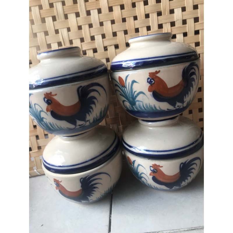 Thố tiềm 10 con gà (miệng 11cm cao 7cm )