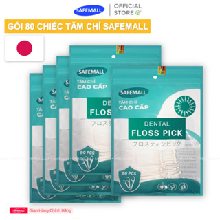  Bán sỉ 5 gói Tăm chỉ Nha khoa SAFEMALL cao cấp dùng cho Trẻ em và Người lớn Sản xuất theo công nghệ Nhật bản 