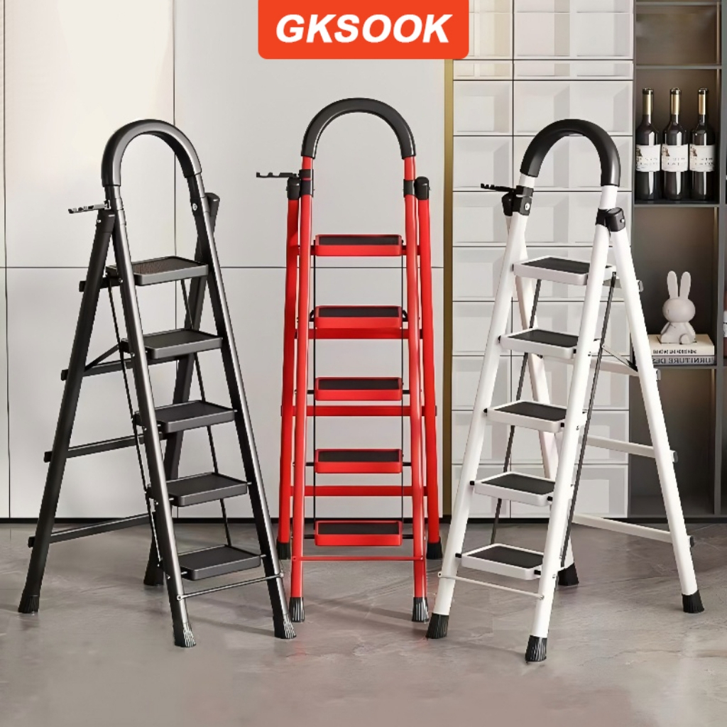 Thang Gấp Gọn Thang chữ A Thang Nhôm Gấp Gọn 3-8 Bậc Tải Trọng 500kg Bảo hành 12 tháng