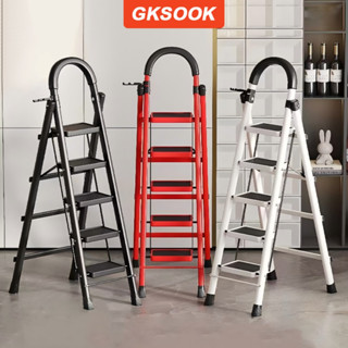 GKSOOK Thang Gấp Gọn Thang chữ A Thang Nhôm Gấp Gọn 3-8 Bậc Tải Trọng 500kg Bảo hành 12 tháng