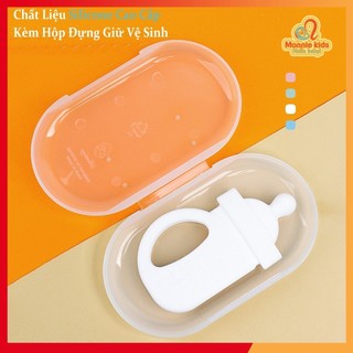 Gặm nướu silicon Simtong Milk Bottle cho bé 3m+, đồ chơi gặm nứu platinum silicone - Monnie Kids