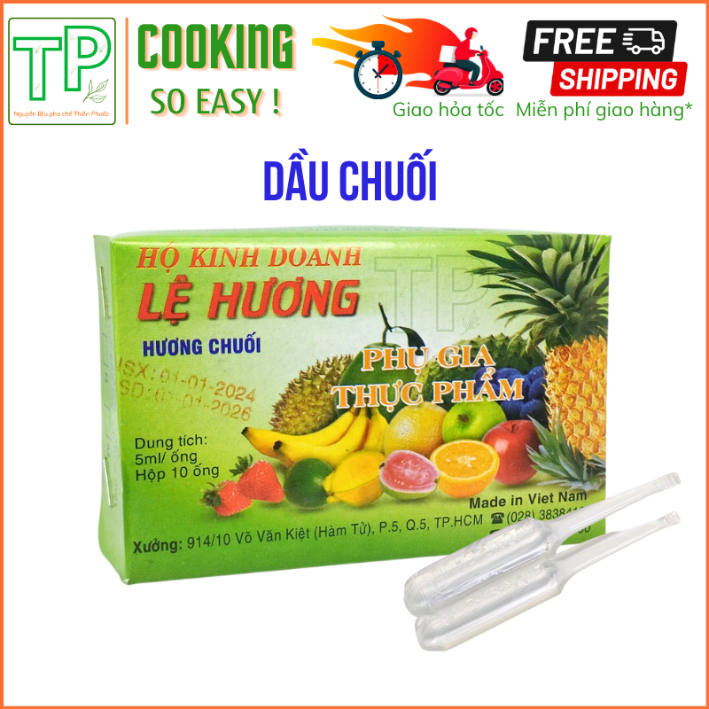 dầu chuối dùng cho món chè - 1 ống