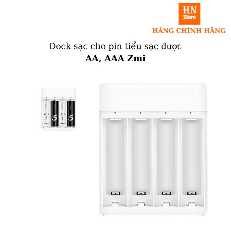 Bộ dock sạc cho pin tiểu AA, AAA ZMI (KHÔNG KÈM PIN)