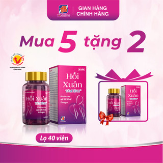  hộp 40v Hồi Xuân Tâm Bình - Hỗ trợ tăng cường sinh lý nữ, bổ sung Phytoestrogen (Estrogen thực vật)