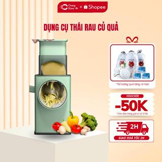 Máy Thái Lát , Bào Sợi, Xắt Lát Rau Củ Đa Năng Kèm 6 Lưỡi Dao Cắt - Thái Lát Bào Cắt Củ Quả