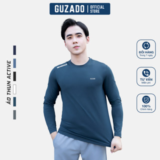 Áo thun dài tay nam thu đông giữ nhiệt GUZADO Heattech Cao Cấp,Co Giãn ,Form Regular Fit GDT01