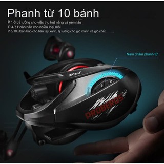 (Máy ngang câu lure) Máy Ngang Proberos - P4 - Siêu Nhẹ - Có Tiếng Dragclick ( có đủ trái + phải )