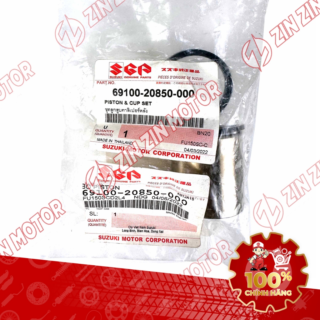 Bộ piston heo thắng sau Raider Xăng Cơ Satria FU150 GSX R150 GSX S150 Bandit 69100-20850-000 chính h