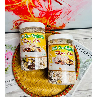 Combo 2 hũ Bột Sen Ngũ Cốc Tâm An. Bột thanh nhiệt, bột ăn sáng (400gr/hũ). Bột sen dưỡng nhan hỗ trợ hệ tiêu hoá