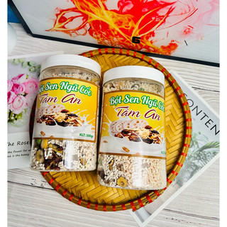 Combo 2 hũ Bột Sen Ngũ Cốc Tâm An. Bột thanh nhiệt, bột ăn sáng (400gr/hũ). Bột sen dưỡng nhan hỗ trợ hệ tiêu hoá
