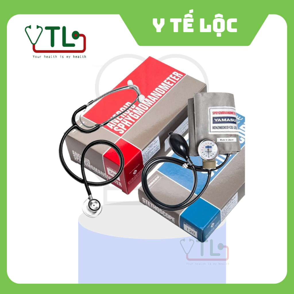 Máy đo huyết áp cơ bắp tay Yamasu kèm ống nghe Made in Japan