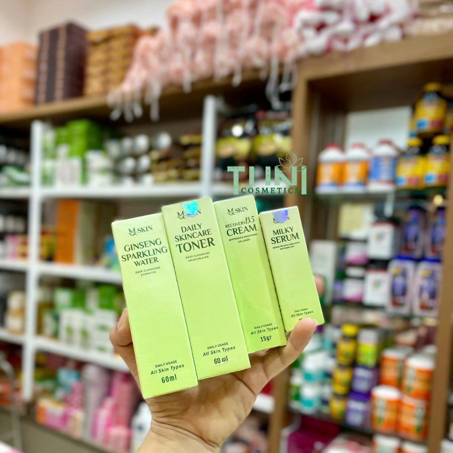 Combo 4 món Phục Hồi Dưỡng Da B5 MQ SKIN ( Toner, Nước Tẩy Trang, Serum Sữa, Kem B5)