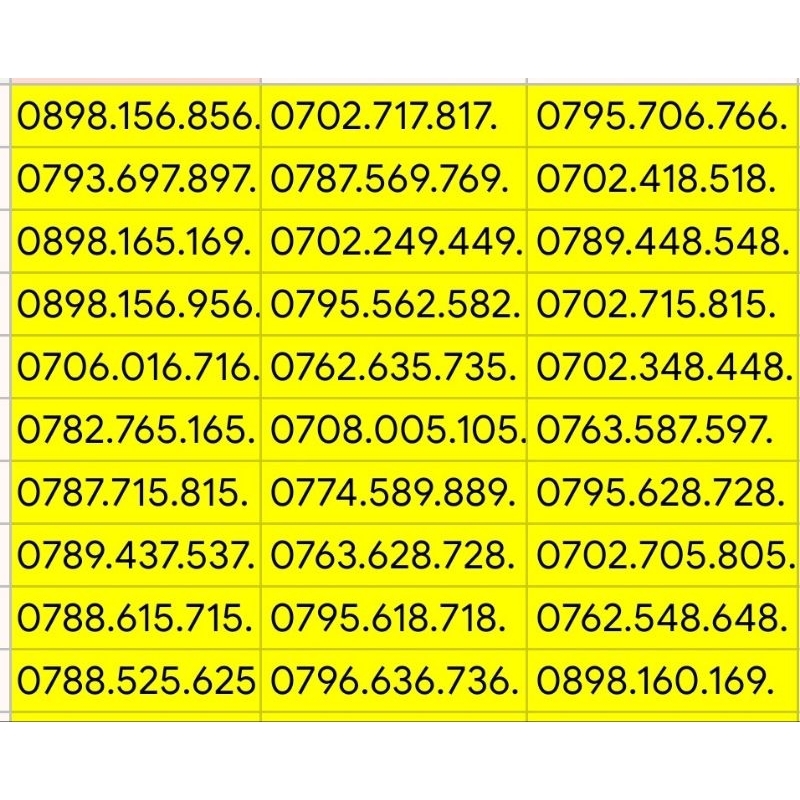 Sim số đẹp  Mobifone  (sim trả trước)
