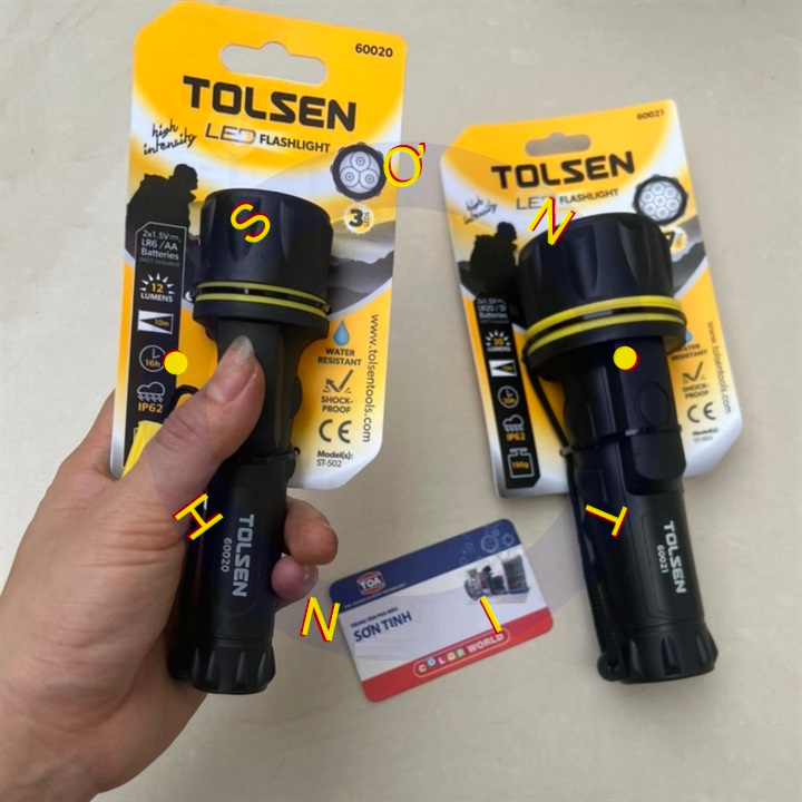 Đèn pin Led Tolsen 60020, 60021