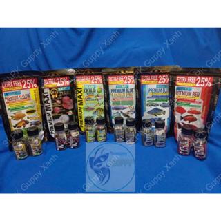 Cám Cá Lóc AKARI Premium Maxi - Blue (1 - 2mm), Hỗ trợ tăng màu cho cá lóc cảnh, các dòng lóc lạnh