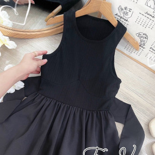 Đầm Maxi Đen Len Tăm Nơ Lưng - D11023