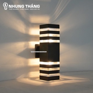 Đèn tường Atimol 2 Đầu Đui E27 3358/2 Decor Vintage trụ cổng cột nhà chiếu sáng  3 Vạch Kẻ Mỗi Đầu - BH 2 năm