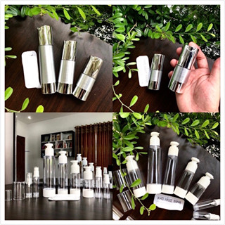    5 CHAI và 1  Chai xịt giọt   xịt sương CHÂN KHÔNG BẠC Chiết Mĩ phẩm  - Lọ Hút Chân không 10ml 20ml 30ml 50ml 100ml 