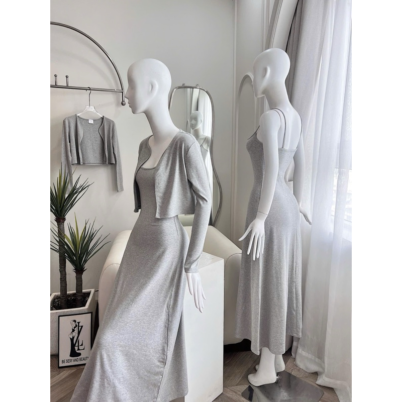 𝐍𝐄𝐖 𝐀𝐑𝐑𝐈𝐕𝐀𝐋 ✨ CAM KẾT CHUẨN HÌNH (𝐎𝐑𝐀𝐍𝐆𝐄 𝐒𝐓𝐔𝐃𝐈𝐎𝐒 ) - Jade Dress - Đầm Thiết Kế 2 Dây Trơn Tặng Kèm Á