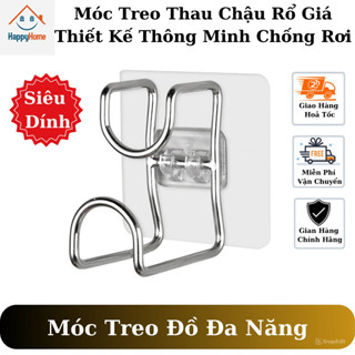 Móc treo thau chậu rổ giá siêu dính, móc treo đồ đa năng thiết kế thông minh chống rơi đồ khi treo