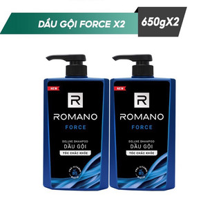 Combo Hai Chai Dầu Gội Romano Force 650g